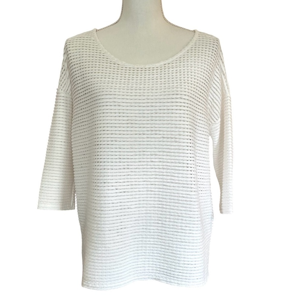 French Connection Boxy Fit Loose Knit 3/4 Sleeve Top - Size XS
